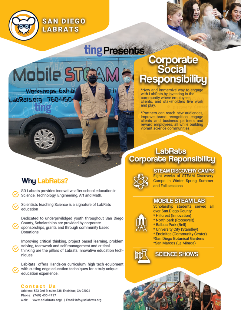 Corporate Partnerships - San Diego Lab Rats