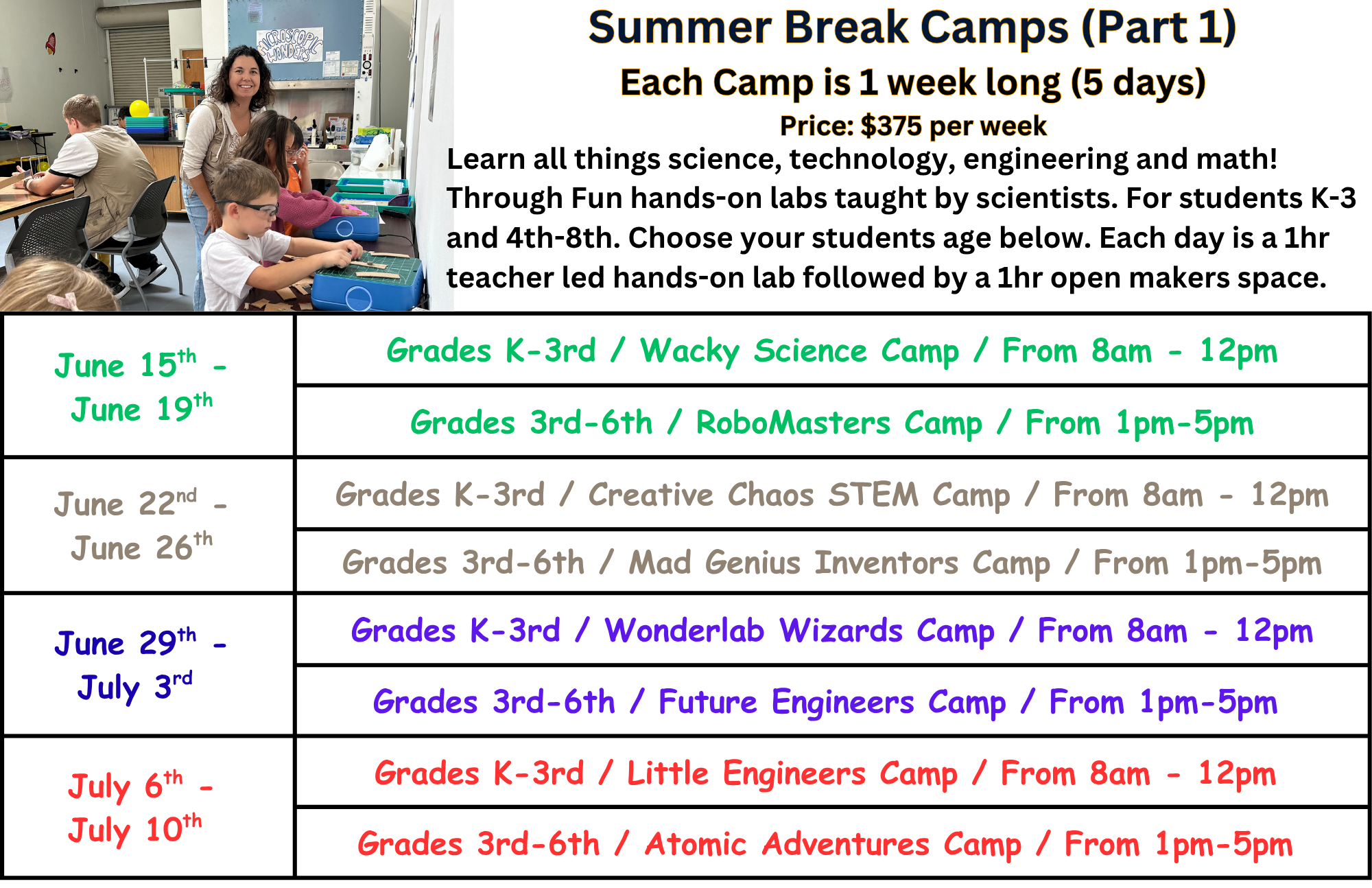 Website camp schedules (10)